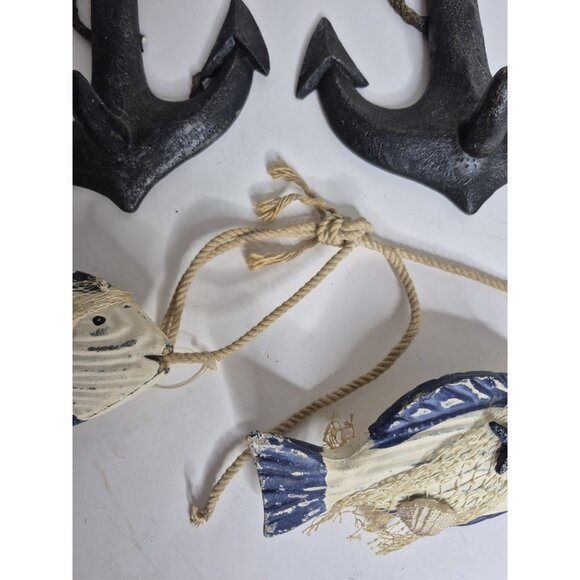 Vintage Trippie's Nautical  Anchors And Distressed Fish Resin - Picture 9 of 15